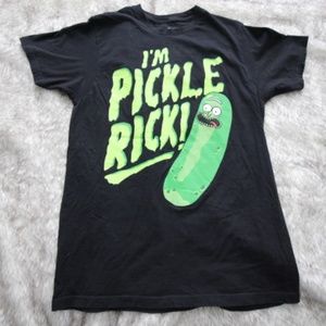 Rick and Morty Black T-Shirt PICKLE RICK!